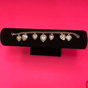 Heart necklace and bracelet set.